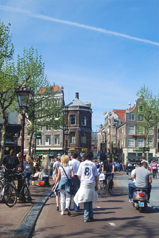 25 - The Rembrandtplein, a famous square in Amsterdam, Netherlands